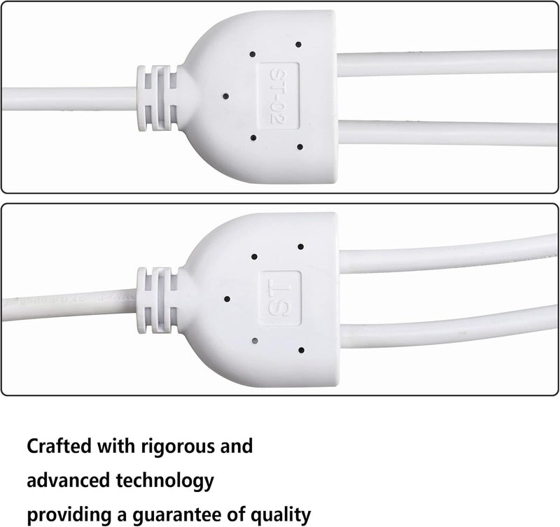 SinLoon T5 T8 LED Splitter Cable 3Pins LED Wire Connector 2 Way Splitter Extension Cord for Ceiling Lights LED Tube Lamp Holder Socket1to 2 - Image 5