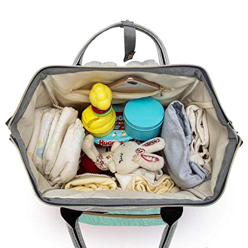 PACKNBUY Stylish Diaper Bag for Mothers for Travel, Hospital Bag for Delivery Women, Maternity Bag with Insulated Bottle Pockets, Spacious and Water Resistant Baby Diaper Bag (Green) - Image 4