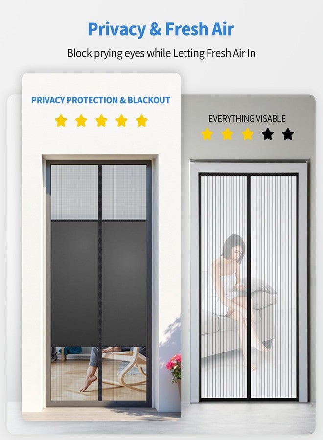 Fillis Magnetic Screen Door with Privacy Protection, PET Mesh Screen Fit for Door Size 32x80 Inch, Pet Friendly Screen Curatin for Doorway to Keeps Bugs Out - Image 3