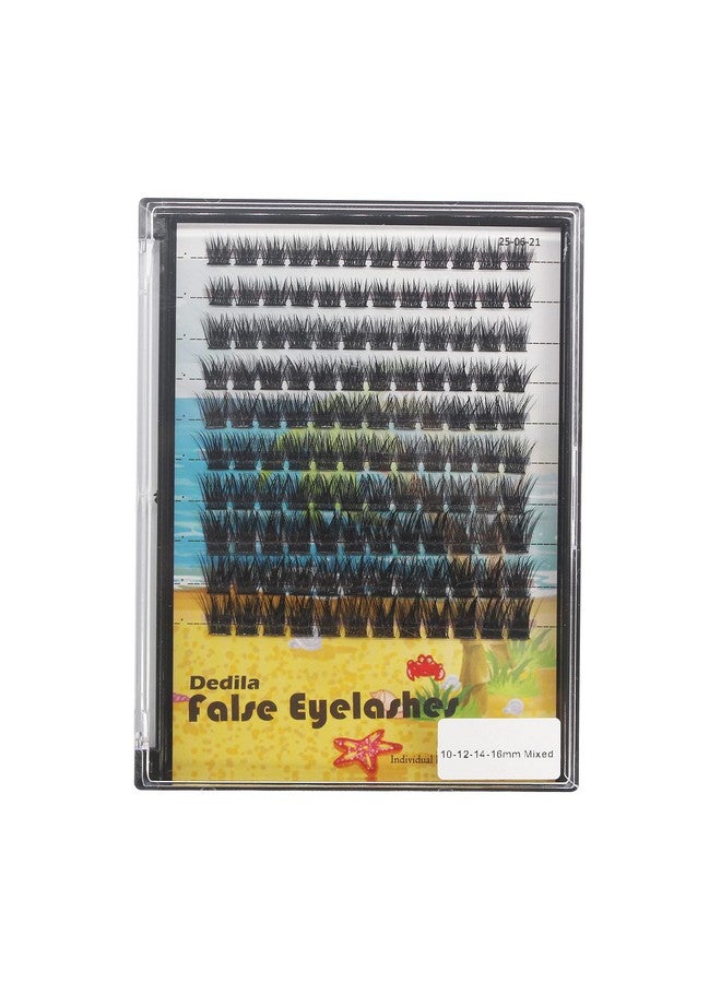 Dedila Large Pack Cluster Eyelash Extensions D Curl Wide Stem Mixed 10121416Mm 121416Mm141618Mm Individual False Eyelashes Dramatic Volume Eye Lashes Set (Mixed 10121416Mm) - Image 1