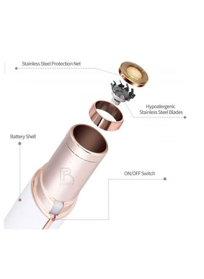 Painless Facial Hair Remover for Women – Rechargeable Epilator & Electric Shaver with Replacement Heads, Skincare & Personal Grooming Tool for Face, Lip, Chin, Arms & Legs – Beauty Device & Ideal Gift - Image 4