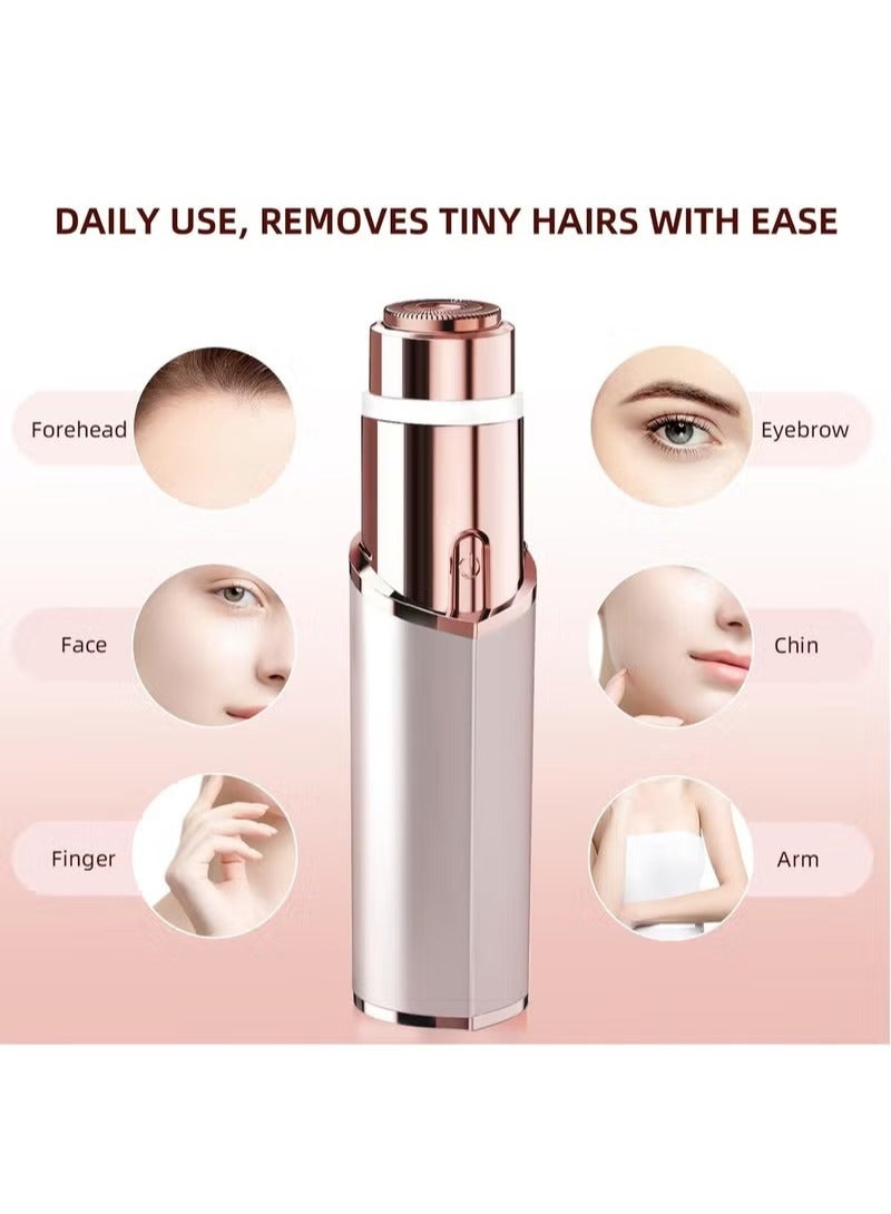 Painless Facial Hair Remover for Women – Rechargeable Epilator & Electric Shaver with Replacement Heads, Skincare & Personal Grooming Tool for Face, Lip, Chin, Arms & Legs – Beauty Device & Ideal Gift - Image 2