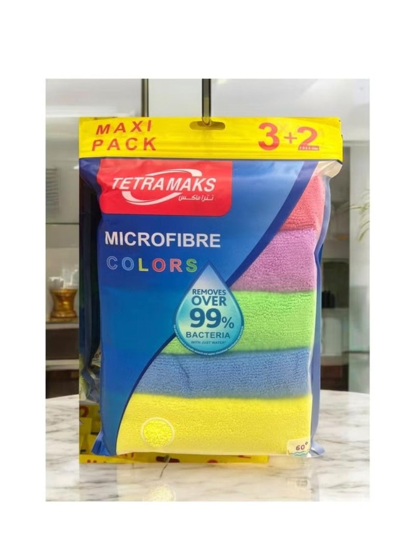 TETRA MAKS Tetra Maxx Multi-Purpose Microfiber Cleaning Cloth Set of 5 - Image 3