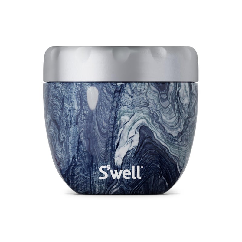 S'well Swell Eats Stainless Steel Food Bowls 215oz Azurite Marble TripleLayered VacuumInsulated Containers Keeps Food Cold for 11 Hours and Hot for 7 hours Condensation Free BPA Free