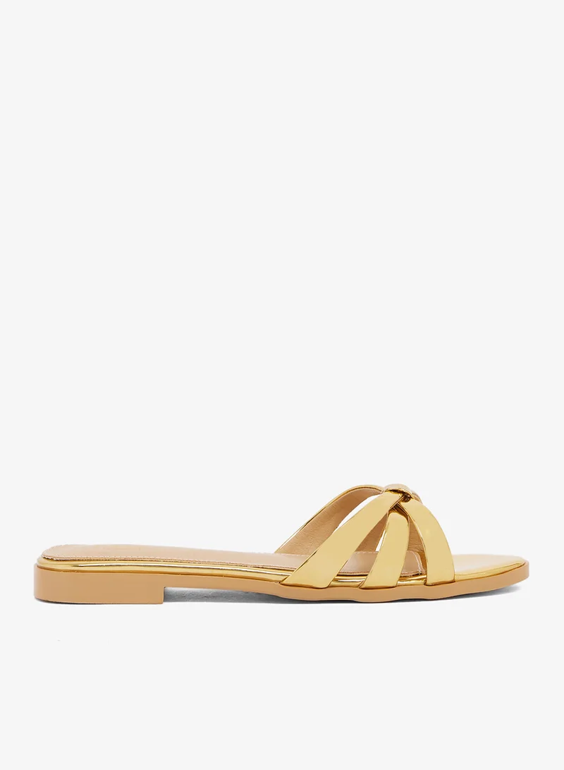 ELLA Gold PU 3 bar flats