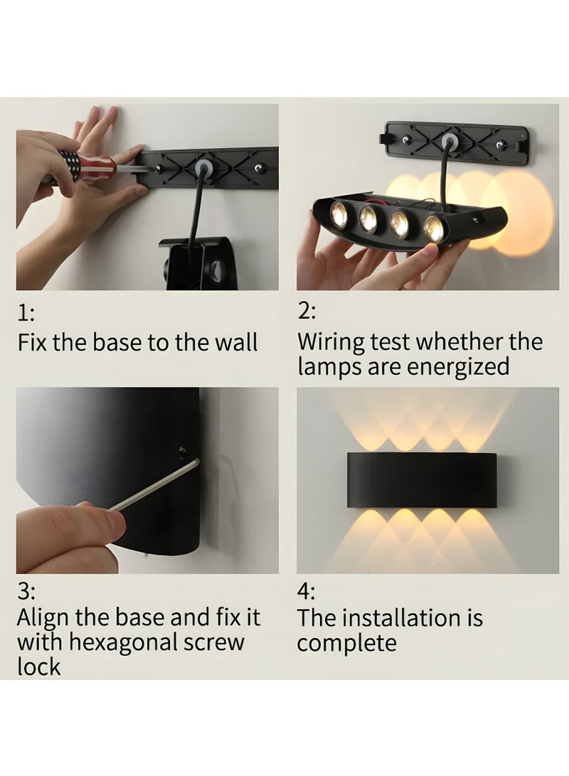 Next Life 12 Led Up and Down Outdoor Sconce Wall Light for Bedroom Hallway and Garden - Image 3