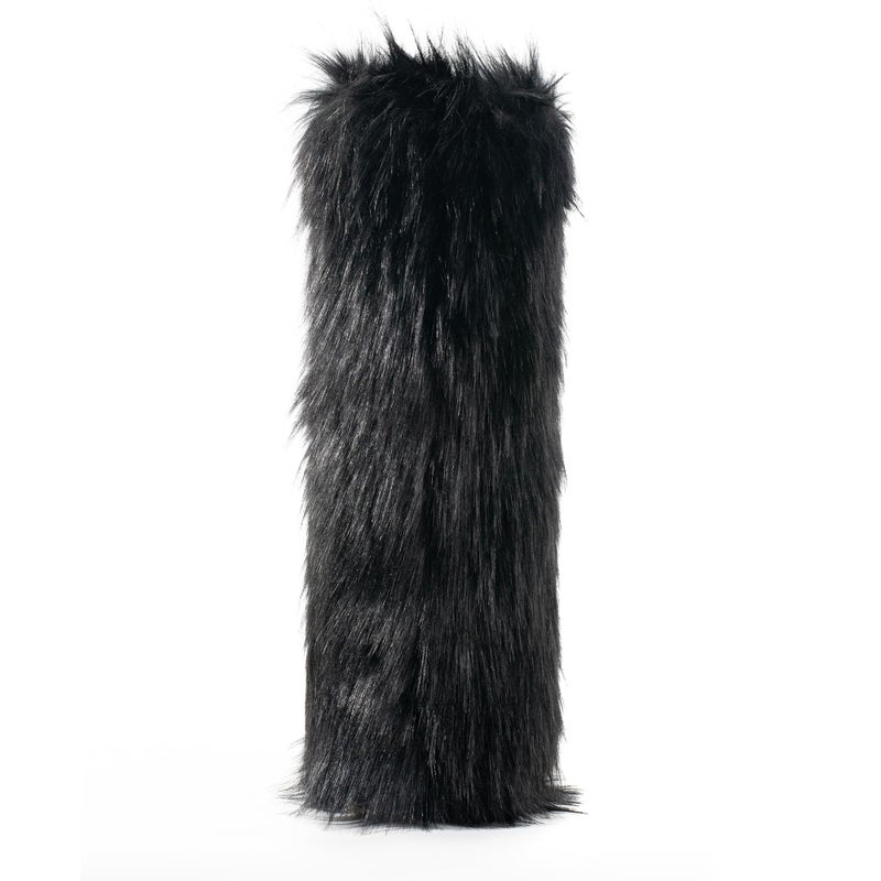 CEPEPRIN Women's Faux Fur Boots Knee-High Furry Snow Boots Fluffy Warm Winter Boots - Image 2