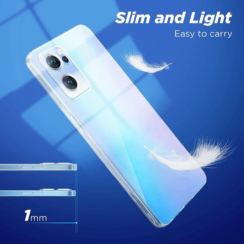 Nishtech غطاء خلفي شفاف هجين ناعم رفيع مضاد للغبار لجهاز أوبو رينو 7، أوبو رينو 7 5G مع حماية الكاميرا - Image 2