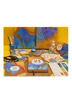 Agenda Marbled watercolor agenda in a box  - Image 1