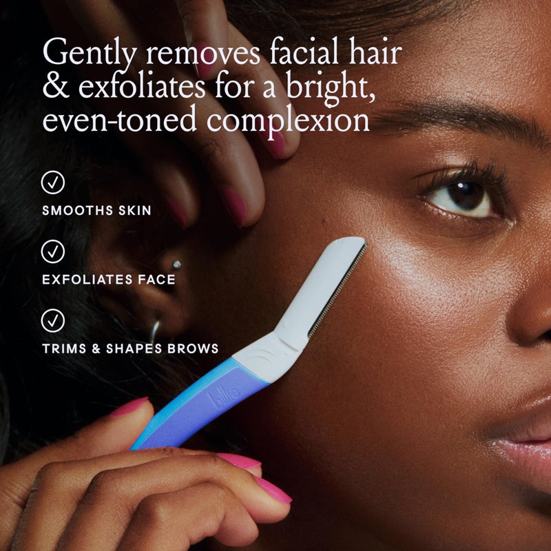 Billie - Dermaplane Starter Kit - Reusable Handle + 3 Refill Blades - Remove Facial Hair + Perfectly Shape Brows - Dermatologist-Approved - WaterPark - Image 3