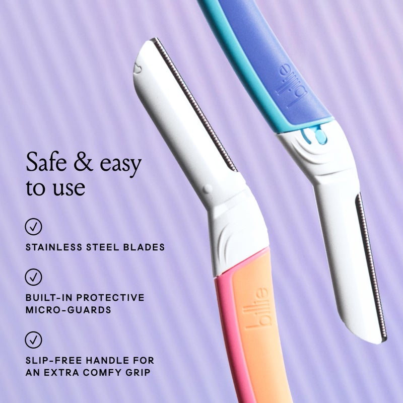 Billie - Dermaplane Starter Kit - Reusable Handle + 3 Refill Blades - Remove Facial Hair + Perfectly Shape Brows - Dermatologist-Approved - WaterPark - Image 4