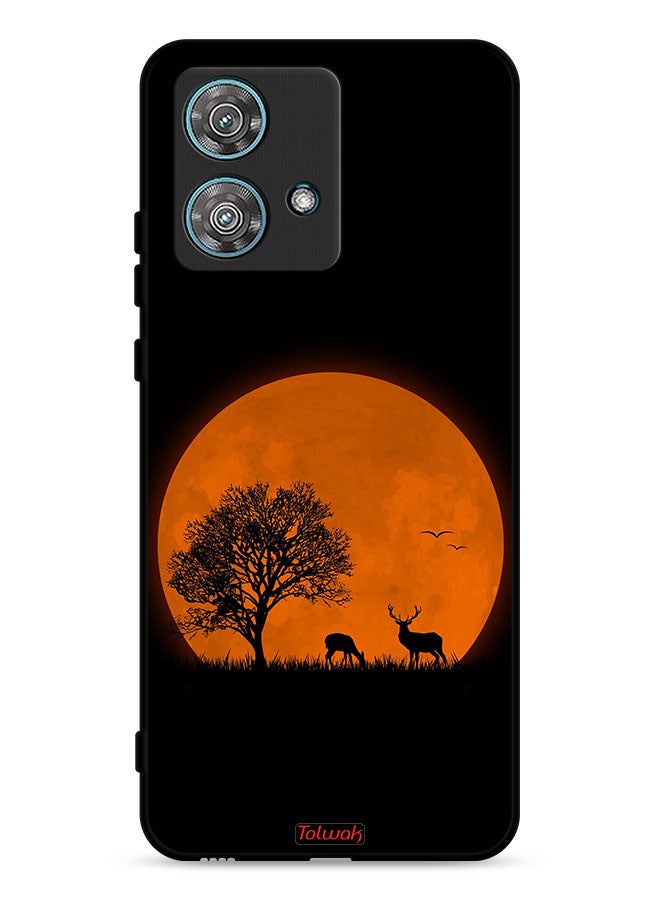 Tolwak Motorola Edge 40 Neo 5G Protective Case Cover Evening Moon Art - Image 1