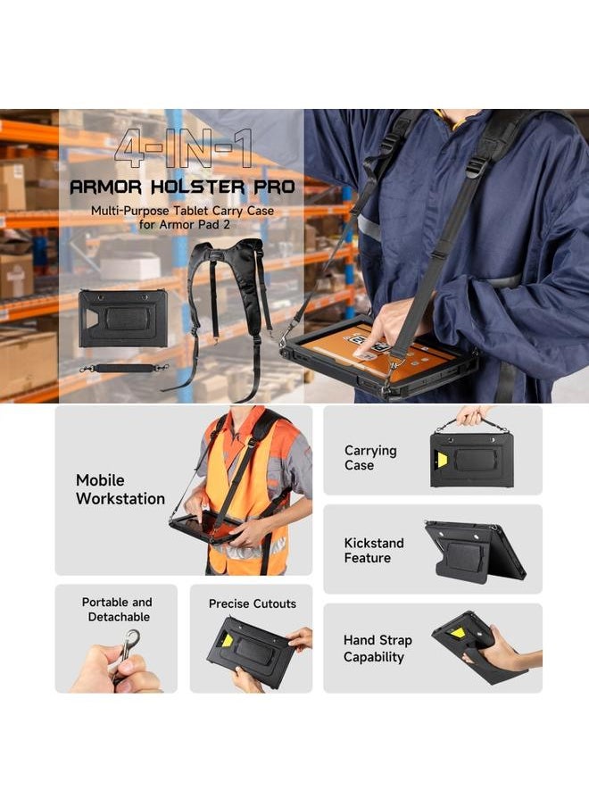 Green Tiger - Ulefone Armor Pad 2 Ulefone 4 in 1 Multi purpose Tablet Carry Case Black - Image 1