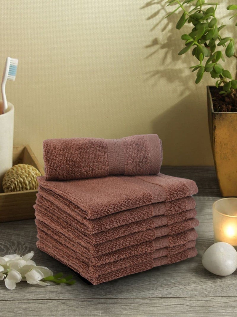BIANCA Ultra Soft Zero Twist 100% Cotton Towel (Aerocore Tech) -8pc Face Towel (Paradiso) - Super Absorbent, Fluffy, AeroCore Organic Technology - for Men, Women, Gym, Kitchen Solid-Chocolate - Image 1