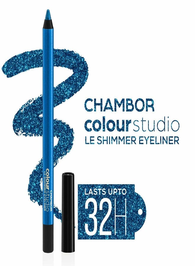 Chambor Colour Studio Le Shimmer Eyeliner |32 hr| Water proof, Smudge Proof, Blue Ballgown,1ml - Image 2