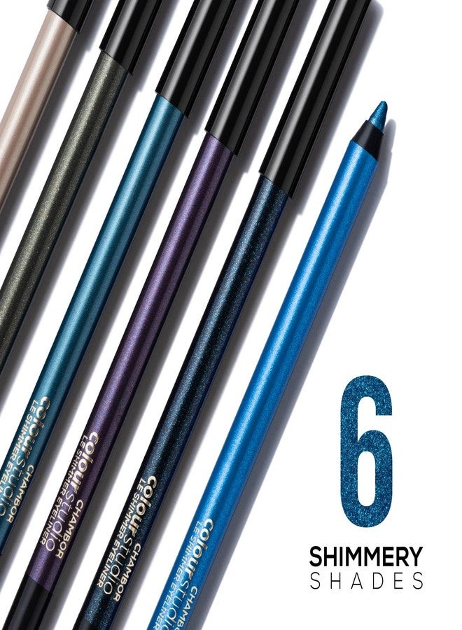 Chambor Colour Studio Le Shimmer Eyeliner |32 hr| Water proof, Smudge Proof, Blue Ballgown,1ml - Image 4