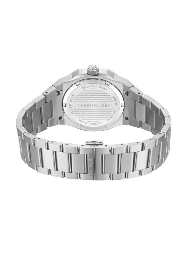 CERRUTI 1881 Men's Razzuolo 41mm Green Dial Stainless Steel Bracelet Analog Watch For Men