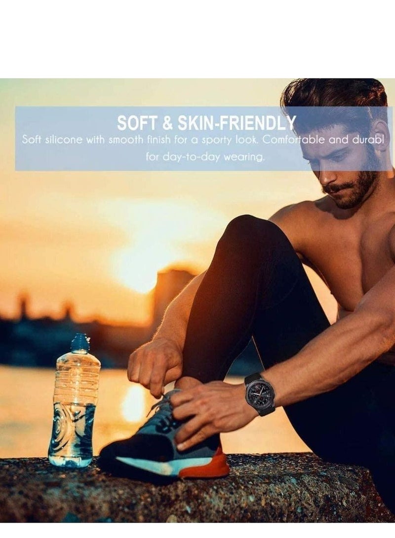 Soft Silicone Watch Band Compatible With Samsung Galaxy Watch 3 46mm Gear S3 Frontier Amazfit Bip/Active Huawei watch gt 2/2E Bracelet Watch Band - Image 3