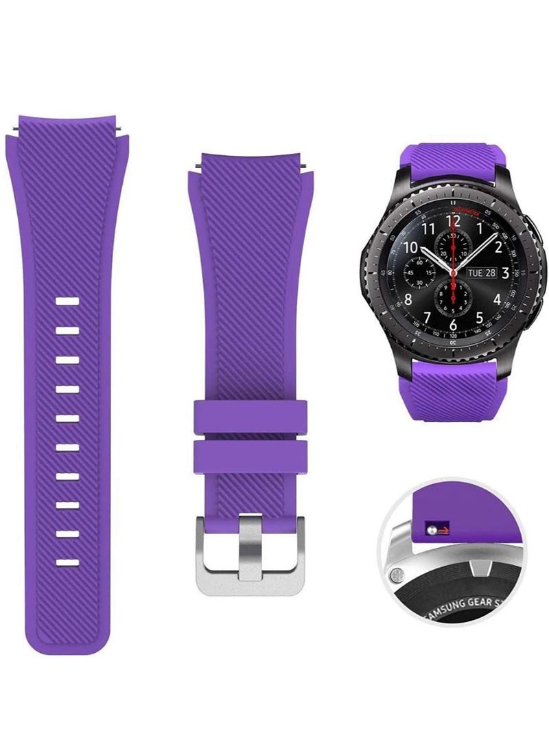 Soft Silicone Watch Band Compatible With Samsung Galaxy Watch 3 46mm Gear S3 Frontier Amazfit Bip/Active Huawei watch gt 2/2E Bracelet Watch Band - Image 1