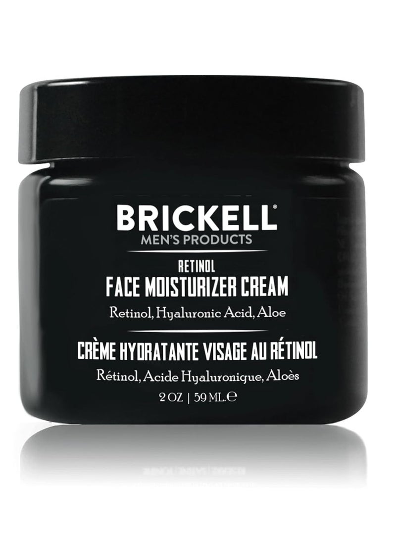 Brickell Men's Retinol Face Moisturizer Cream For Men, Natural & Organic, Anti-Wrinkle Face Night Cream with Retinol & Hyaluronic Acid To Reduce Fine Lines and Even Skin Tone, Fragrance-Free, 2 Ounce - Image 1