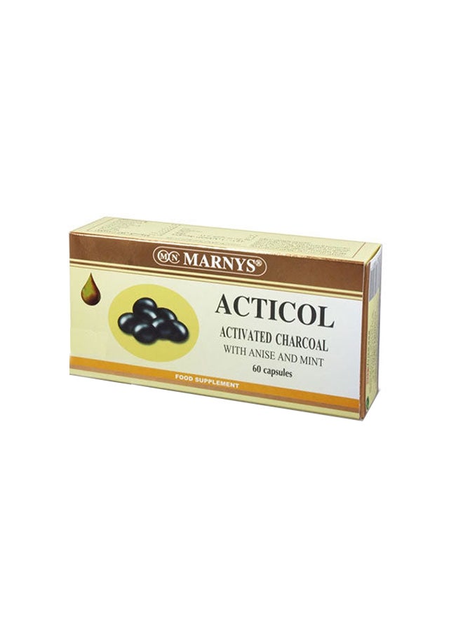 MARNYS Marnys Acticol Capsules 60S Activated Charcoal 