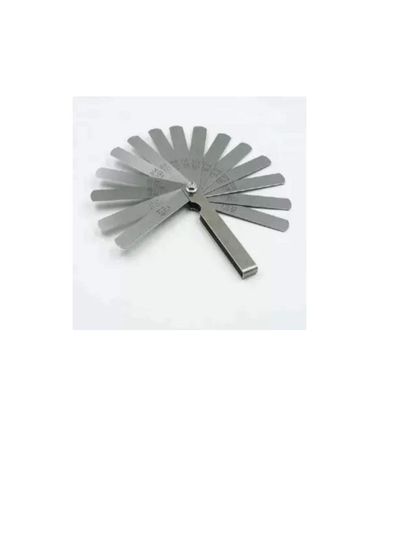 Generic 15 Blades Steel Feeler Gauge Metric Master Feeler Gauge Imperial Gap Measuring Tool  - Image 2