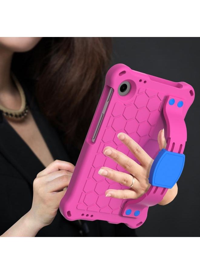حافظة كمبيوتر لوحي Blackview Tab 60 8.7 2023 Honeycomb EVA Hybrid مع حزام باللون الأحمر الوردي بالإضافة إلى اللون الأزرق