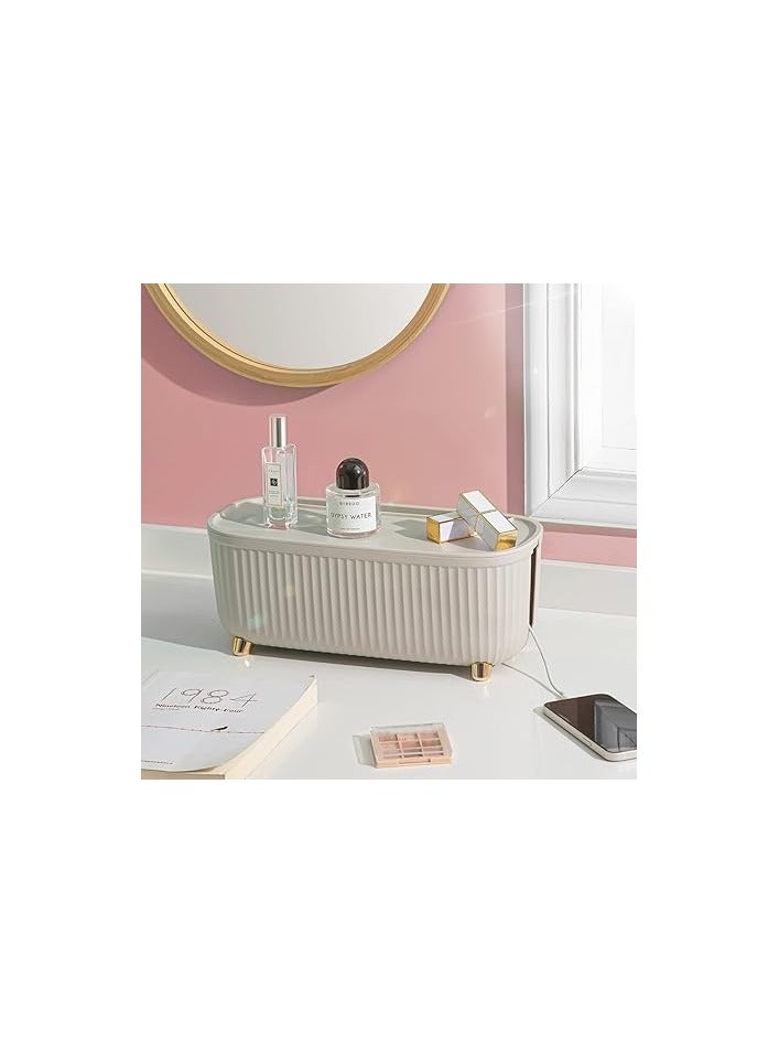 Excefore Cable Management Box - Cord Organizer Box 36.5 * 16.5 * 16cm -Insulated Cable Storage Box for TV, Computer, Laptop Power Strips -Fashionable Power Strip Box for Home, Office - Light Beige - Image 4