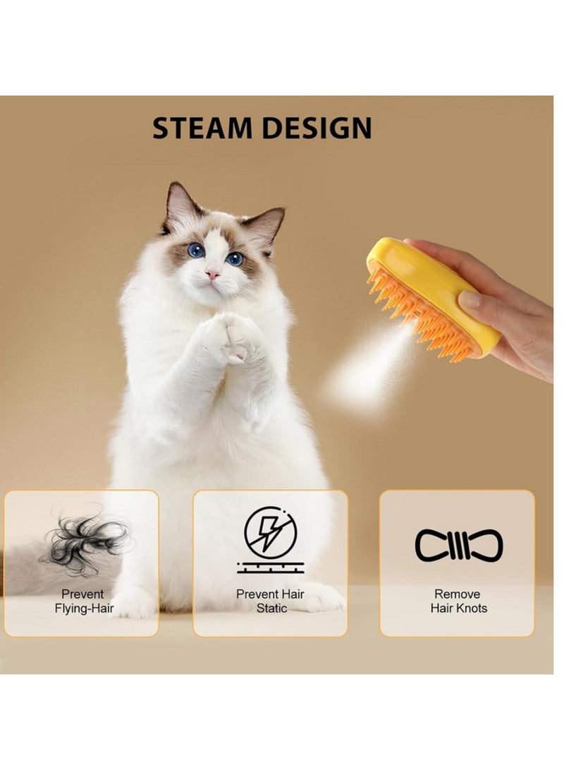 3 In1 Steam Cat Brush For Removing Tangled Hair And Flying Hair Electric Steamy Cat Brush Anti Splashing With Steam Spray For Massage Pet Dog And Cat Grooming Comb Hair Removal Comb Green - Image 2