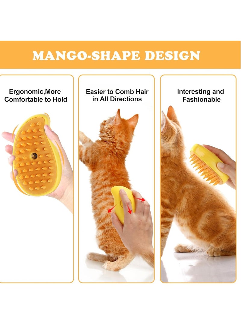 3 In1 Steam Cat Brush For Removing Tangled Hair And Flying Hair Electric Steamy Cat Brush Anti Splashing With Steam Spray For Massage Pet Dog And Cat Grooming Comb Hair Removal Comb Green - Image 3