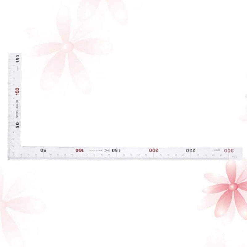 L-Square Stainless Steel Carpenter's Ruler 90° Thickened Right Angle Measuring Tool 15x30cm for Woodworking and Construction Layout - Image 1