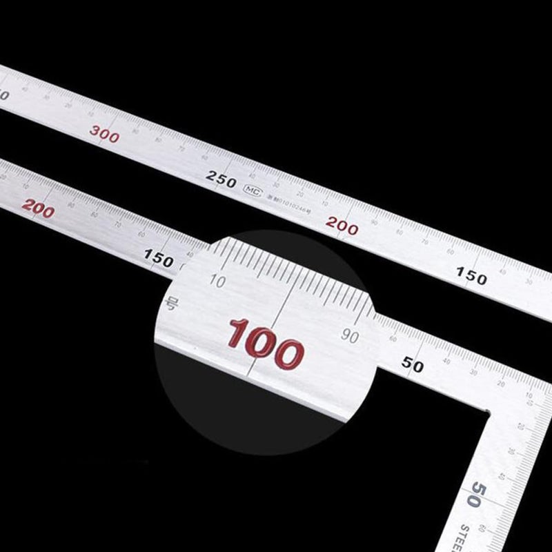 L-Square Stainless Steel Carpenter's Ruler 90° Thickened Right Angle Measuring Tool 15x30cm for Woodworking and Construction Layout - Image 2