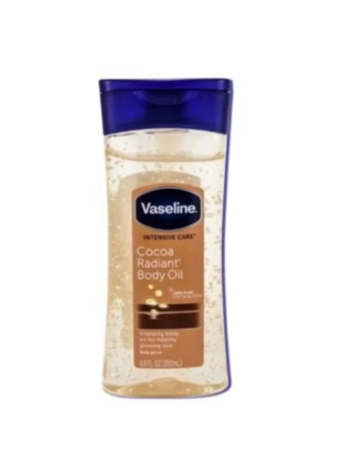 فازلين زيت فازلين بالعناية المكثفة بزبدة الكاكاو 200 مل  Vaseline Intensive Care Cocoa Radiant Body Oil لترطيب عميق ولمعان طبيعي للبشرة الجافة  سريع الامتصاص - Image 1