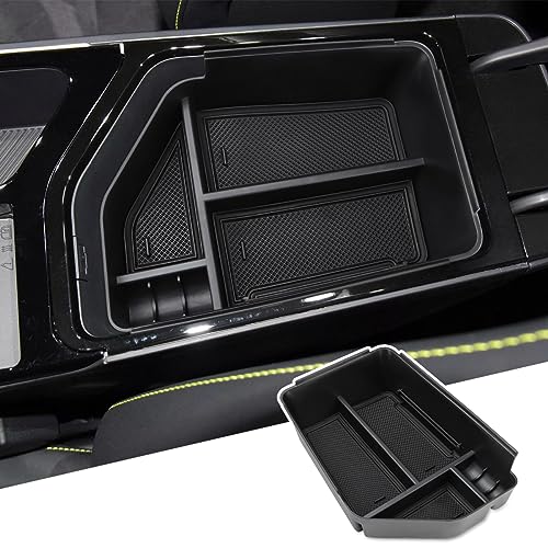 MARCHFA صينية تنظيم كونسول مركز MARCHFA متوافقة مع 2022 2023 2024 2025 كيا EV6 ملحقات صندوق تخزين مسند الذراع (أسود) - Image 1