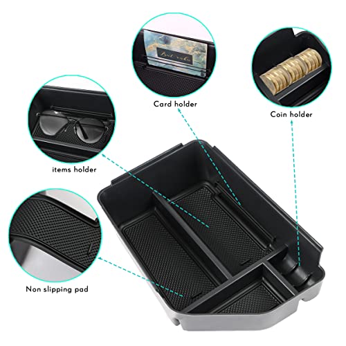 MARCHFA صينية تنظيم كونسول مركز MARCHFA متوافقة مع 2022 2023 2024 2025 كيا EV6 ملحقات صندوق تخزين مسند الذراع (أسود) - Image 4