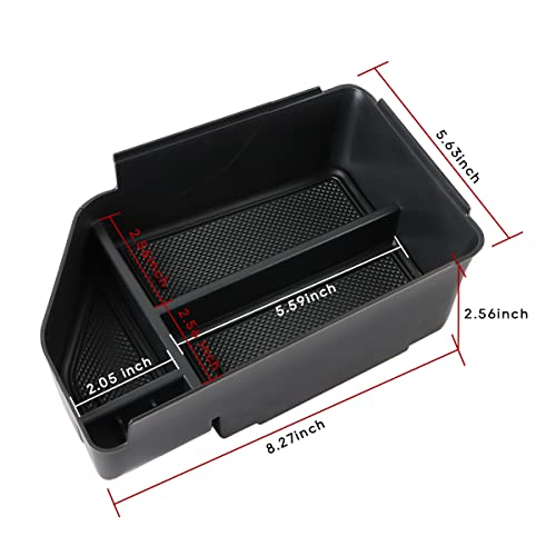 MARCHFA صينية تنظيم كونسول مركز MARCHFA متوافقة مع 2022 2023 2024 2025 كيا EV6 ملحقات صندوق تخزين مسند الذراع (أسود) - Image 5