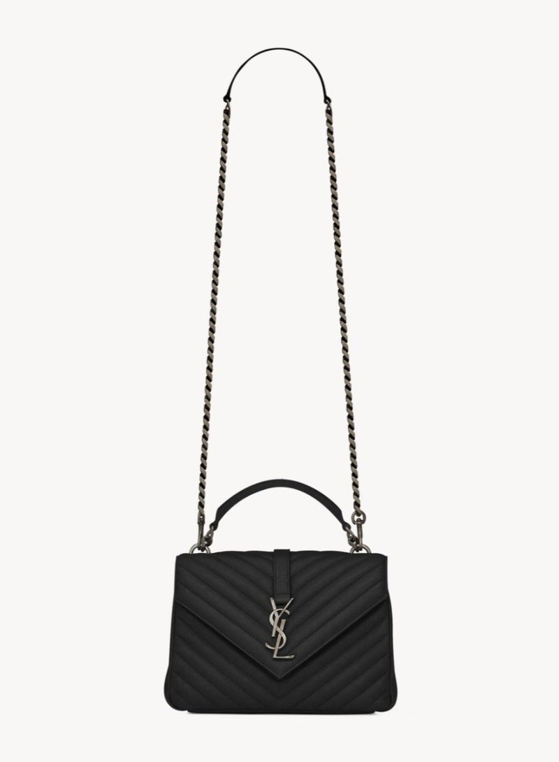 حقيبة كتف سلسلة فاخرة بتصميم كلاسيكي من YSL - حقيبة يد أنيقة بغطاء مع لمسة جلدية فاخرة - Image 1