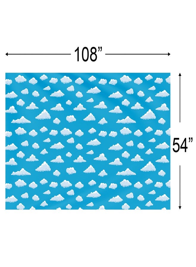 ArtCreativity Cloud Tablecloth - 6 Pack - 54” x 108” Cloud Table Cover - Birthday Party Tablecloth Set Disposable Tablecloths for Toy Story Party Decor - Image 3