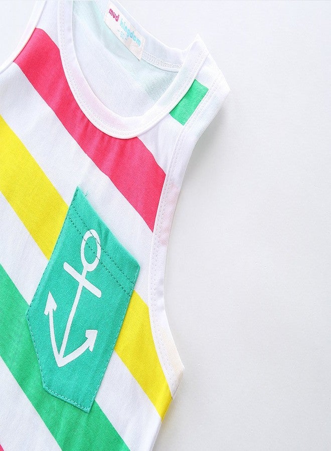 Mud Kingdom Cute Baby Girl Outfits 12-18 Months Hot Pink Stripe - Image 4