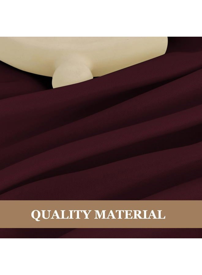 Fitable Elegant Rectangle Table Clothes, 6 Pack - 90 x 132 Inch, Burgundy - Reusable and Washable Tablecloths, Polyester Fabric Table Covers for Wedding, Party, Banquet, Formal Events - Image 3