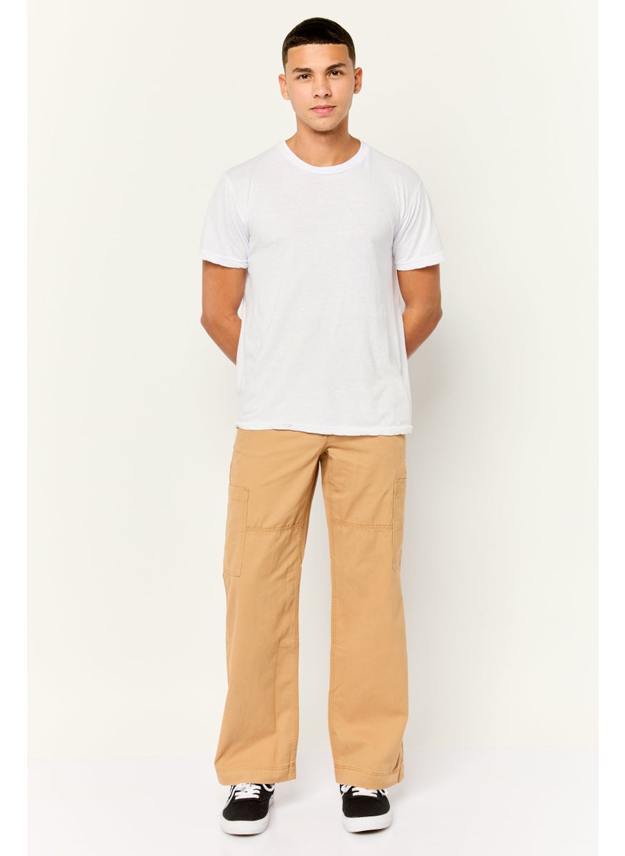 ESPRIT Men Regular Fit Solid Cargo Pants, Brown  - Image 2