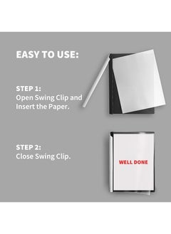 erorex 6 Pack Clear Front Report Covers With Swing Clip Plastic File Folder With Black Back Covers 40 Sheet Capacity 8.9 In X 11.9 In For Letter Size And A4 Size Heavy Duty Office Supplies  - Image 3