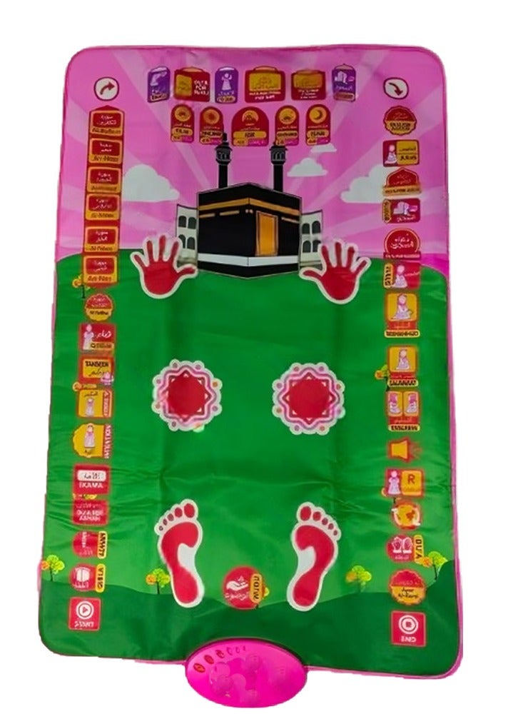 Electronic Prayer Mat - Educational - Children's Prayer Mat - Prayer Mat Learning to Pray for Kids -Green&Pink 
