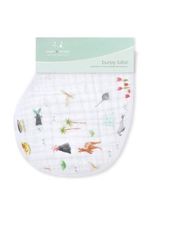 aden + anais Burpy Bib 100% Cotton Muslin Soft Absorbent 4 Layers Multiuse Burp Cloth And Bib 22.5" X 11" 2 Pack Around The World  - Image 4