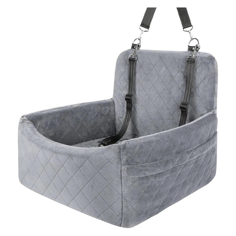 Warm Portable Dog Car Seat For Small Medium Pets With Washable Cushion And Storage Pocket - Image 2