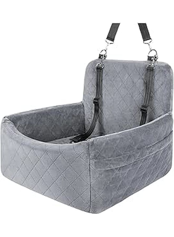 Warm Portable Dog Car Seat For Small Medium Pets With Washable Cushion And Storage Pocket - Image 1