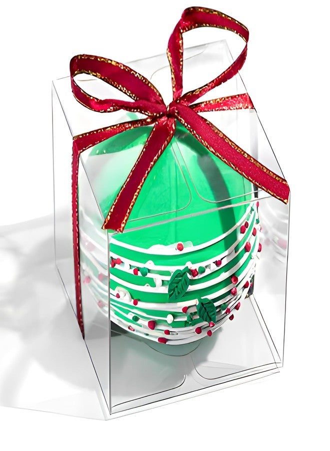 ROSPAKTEK 50Pack 3x3x3 Inch Clear Boxes for Hot Chocolate Bomb, Small Gifts, Cupcake, Pastry, Smores - Christmas, Birthday, Wedding Party Favors - Image 1