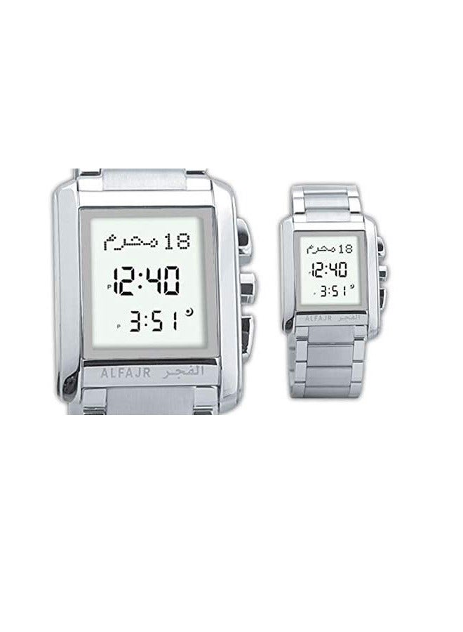 الفجر ساعة الفجر  ديلوكس فضي يد رقمية مقاومة للماء طراز  WS-06S للرجال - Image 3