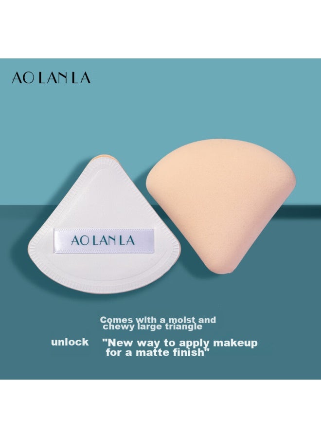 Aolanla Cotton Candy Air Cushion Powder Puff, Triangular Sponge Puff, Dual-use For Dry And Wet Foundation, Portable, Individually Packaged, Base Makeup Tool - Image 3