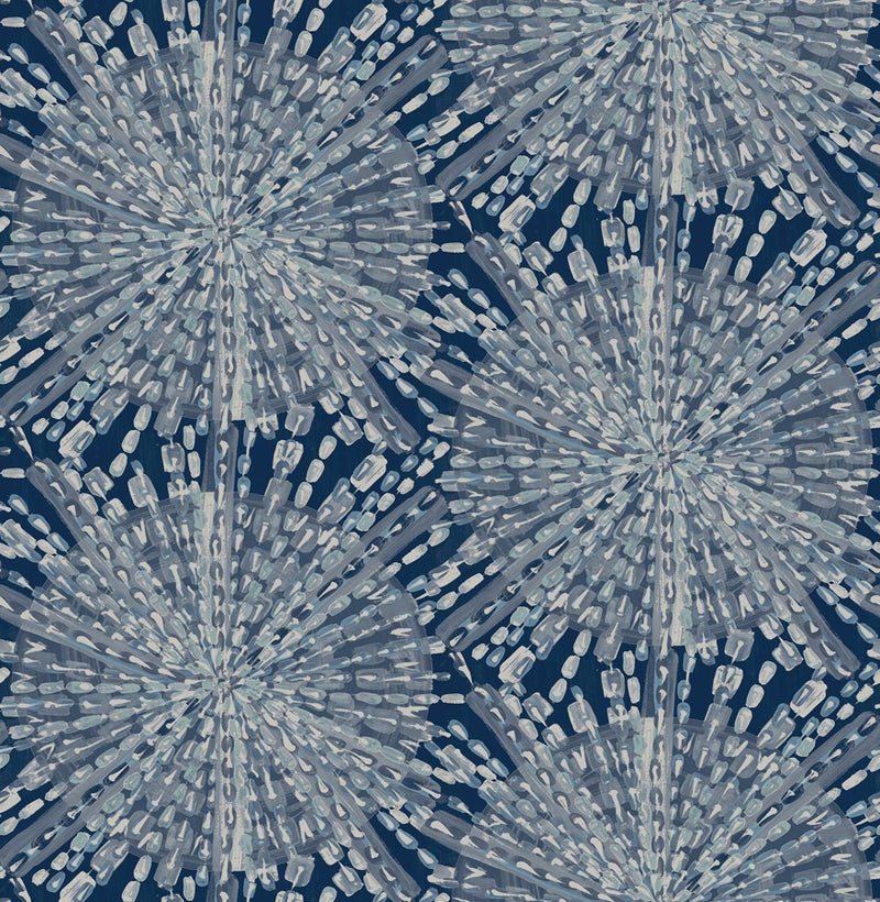 NuWallpaper x Lili WhittWhitt Navy Sunburst Peel & Stick Wallpaper, LLS4116 - Image 1